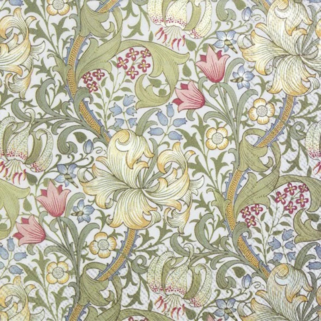 William Morris Golden Lily Napkins | Cocktail Size