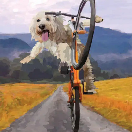 Periodic Society | Wheelie/ Dog Cycling | Greeting Card
