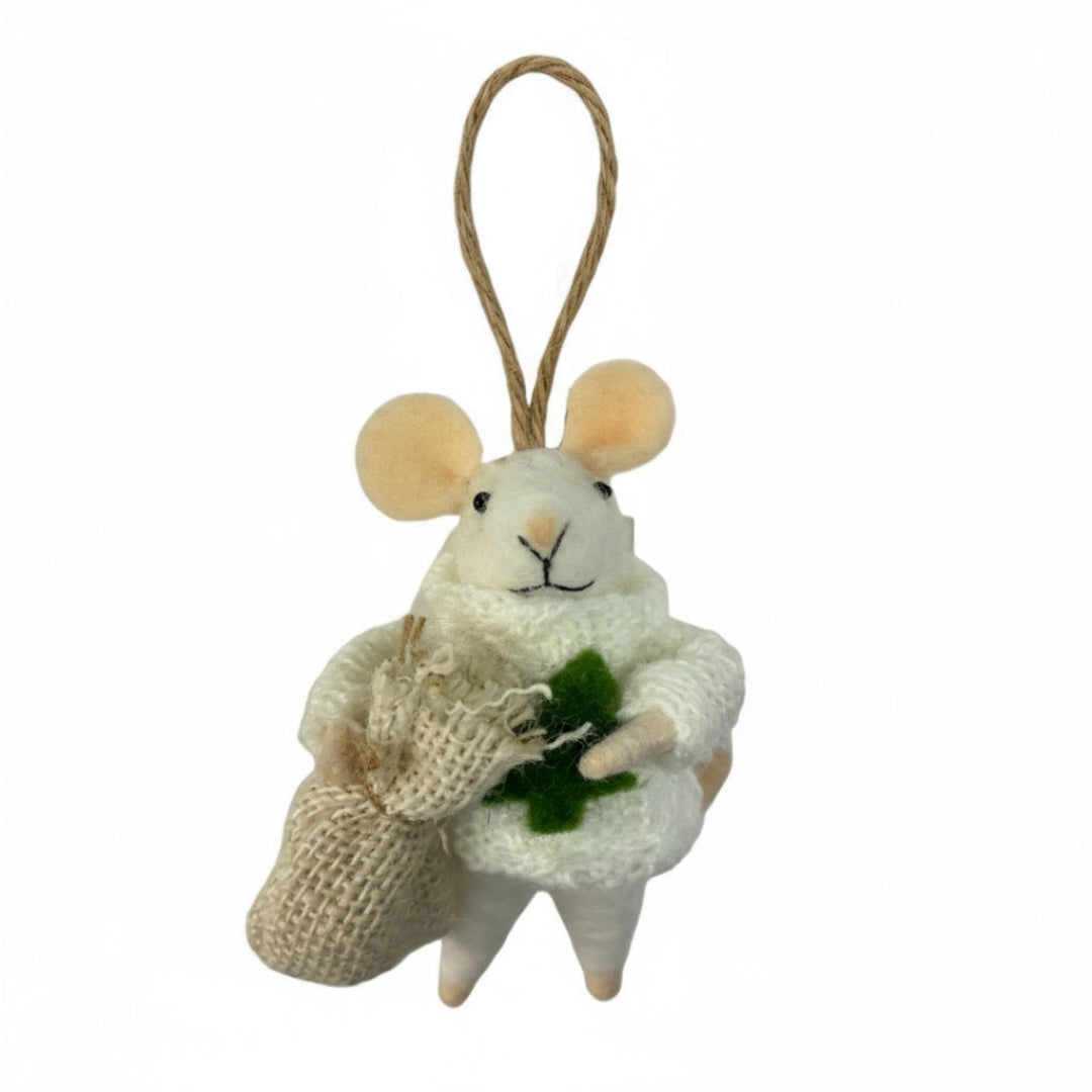 Felted Mouse Ornament