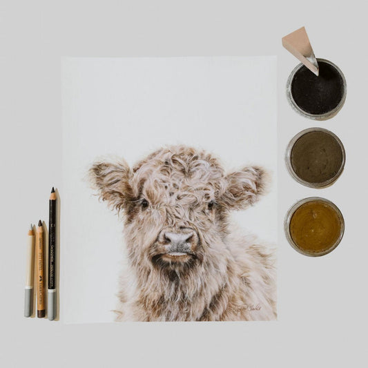 Crystal Clarke | "Effie" Highland Cow Fine Art Print