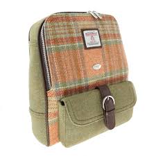 Harris Tweed Naver Backpack - Orange Stewart