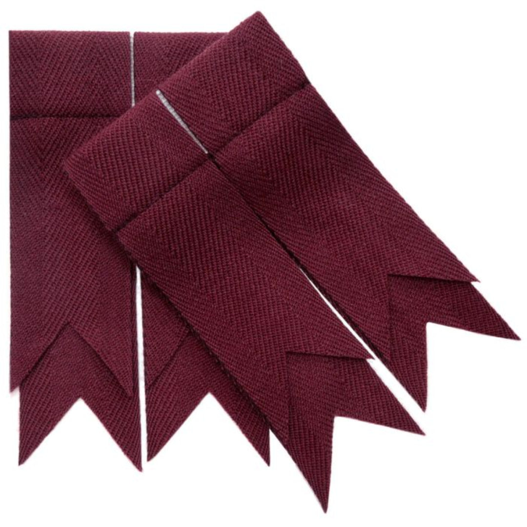 Lochcarron | Garter Flashes - Maroon