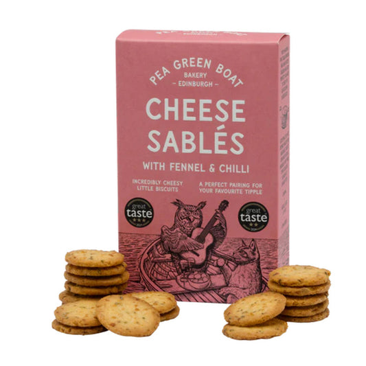 Pea Green Boat | Cheese Sables with Fennel & Chilli 80g