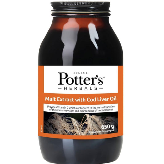 Potter's Herbal's | Malt Extract with Cod Liver Oil - Butterscotch Flavour