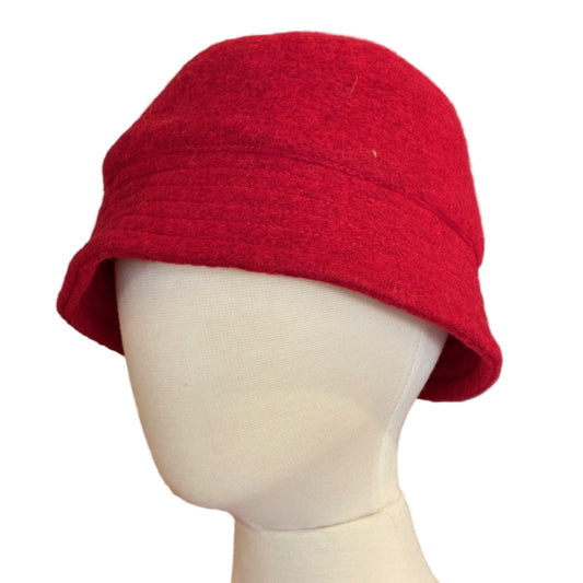 Yoko | Felt Bucket Hat | Red