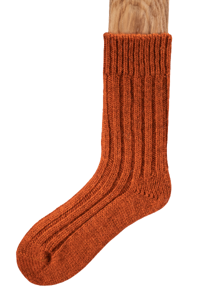 Connemara Tweed Socks/Burnt Orange