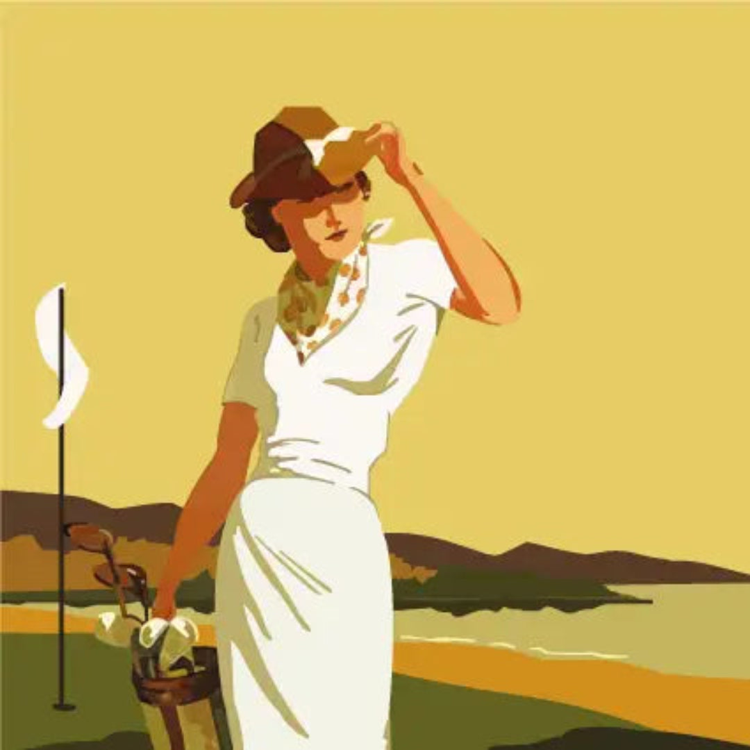 Periodic Society | Woman Golfer Greeting Card