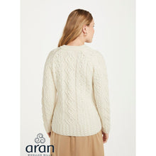 Aran Woollen Mills | Crewneck Sweater with Raglan Sleeve Classic Aran