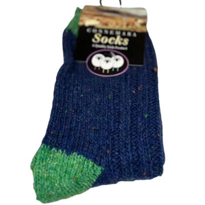 Connemara Socks | Blue & Green