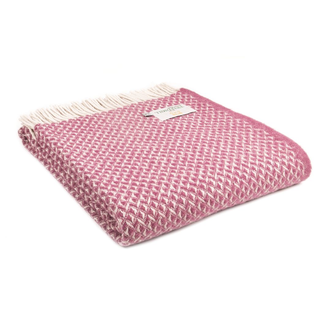 Tweedmill | Diamond Throw Mulberry