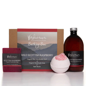 The Highland Soap Company | Wild Scottish Raspberry Bathing Box