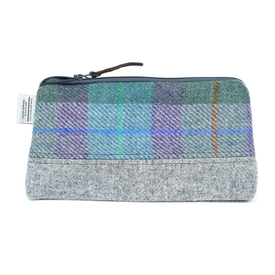 Amy Britton | Harris Tweed Wash Bag Blue & Green