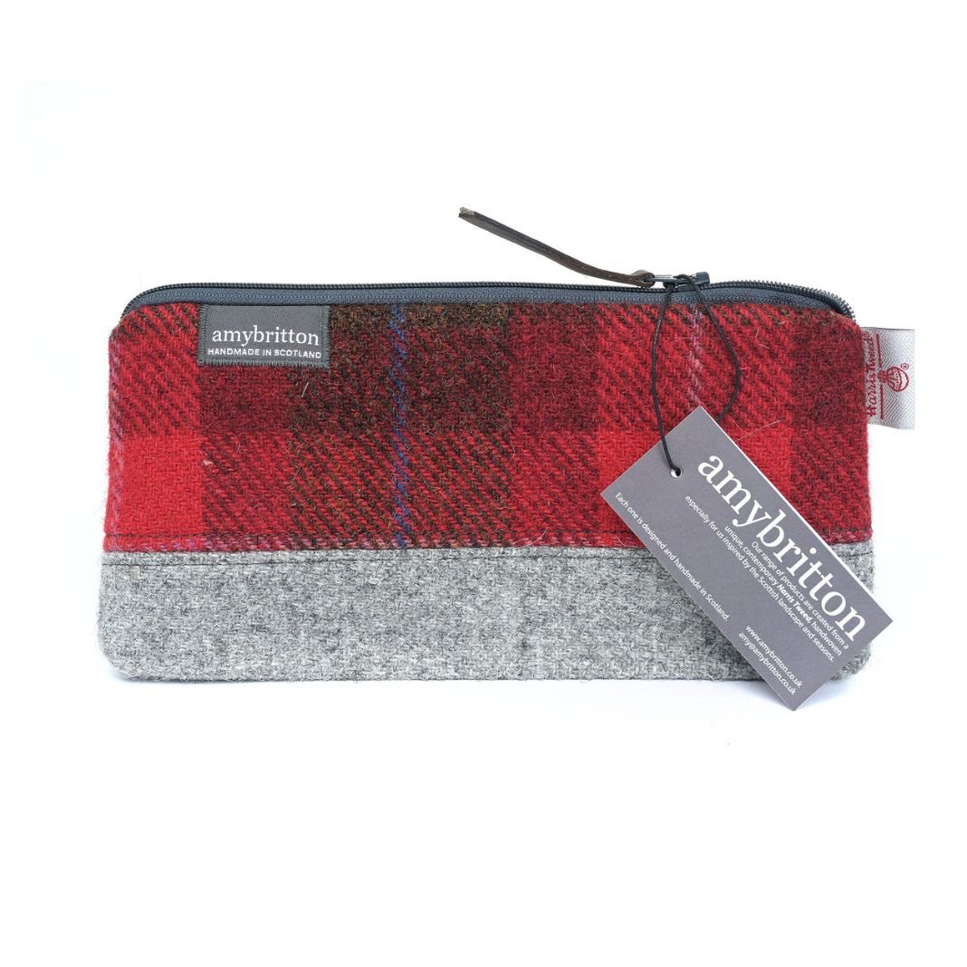 Amy Britton | Harris Tweed Wash Bag Red