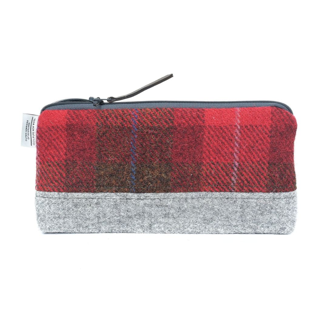 Amy Britton | Harris Tweed Wash Bag Red