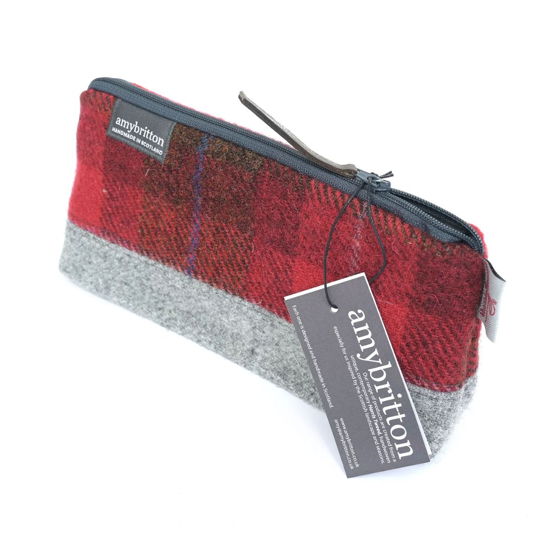 Amy Britton | Harris Tweed Wash Bag Red