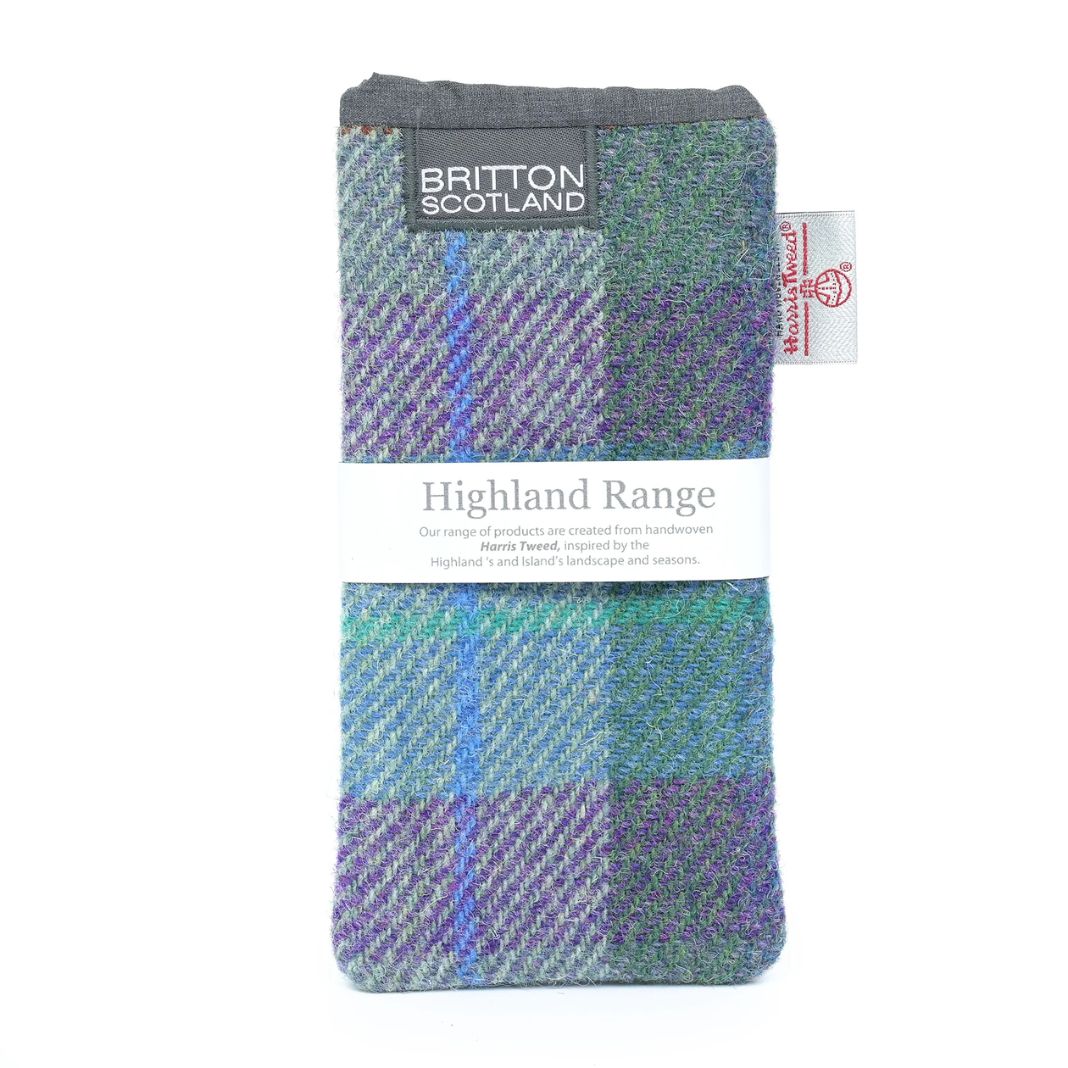 Amy Britton | Harris Tweed Glasses Case Blue & Green