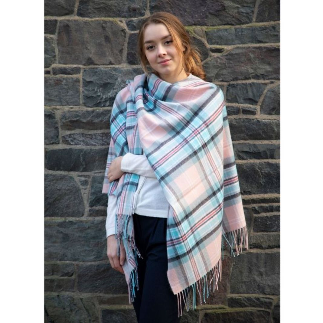 Lochcarron | Tartan Lambswool Wrap - Diana Rose