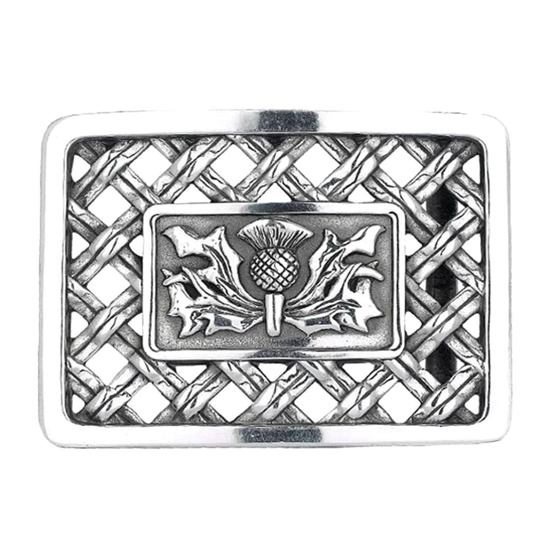 Belt Buckle | Thistle Open Weave Design