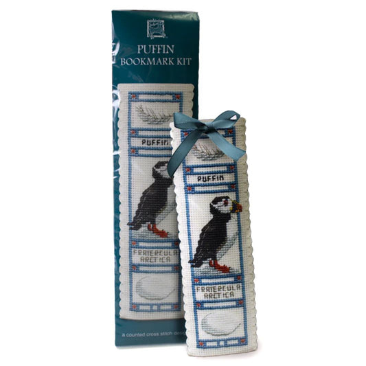 Cross Stitch Bookmark Kit - Puffins