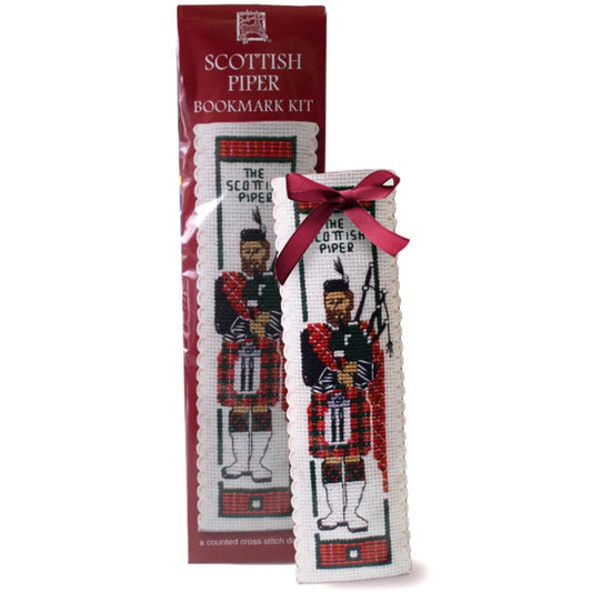 Cross Stitch Bookmark Kit - Scottish Piper