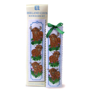 Cross Stitch Bookmark Kit - Highland Coos