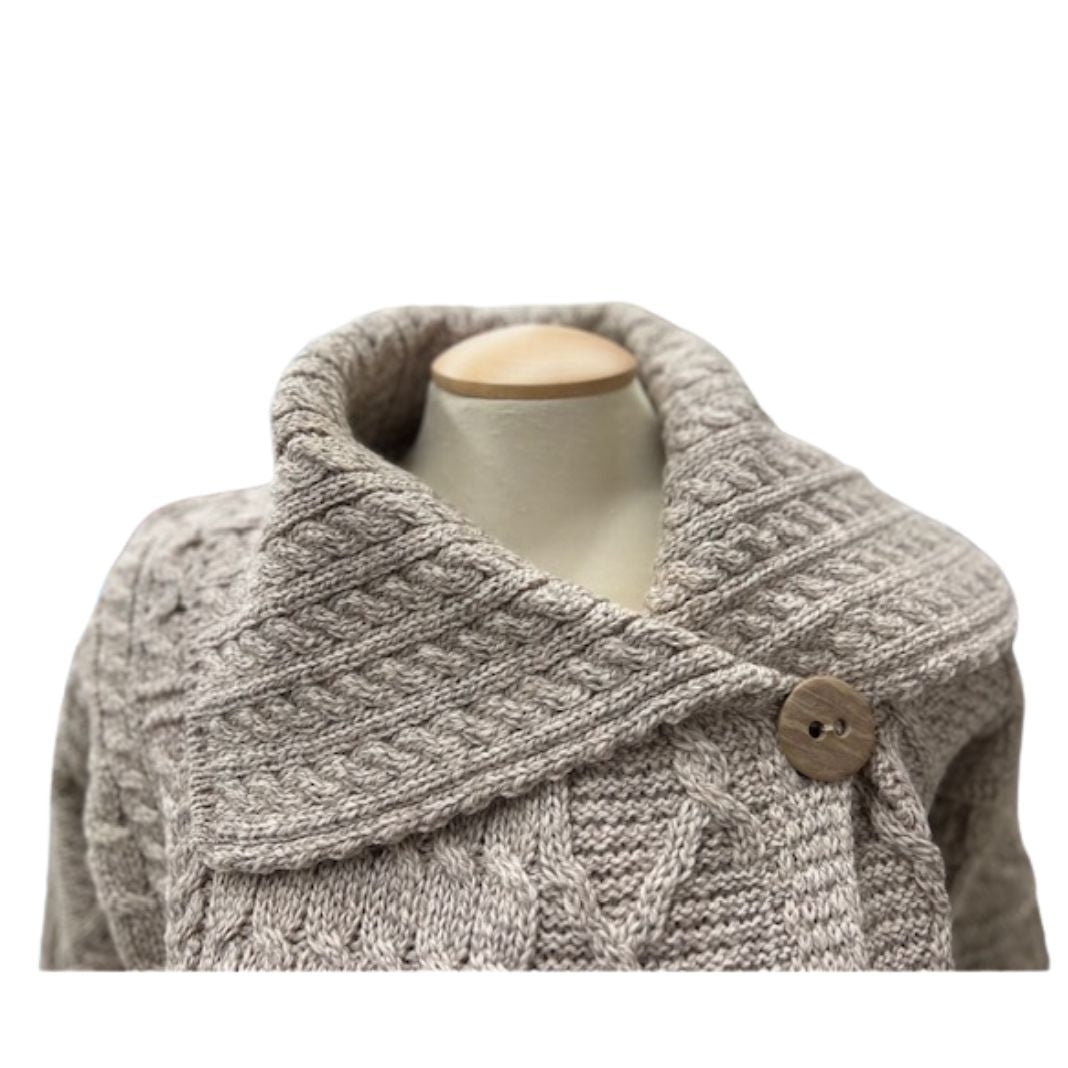 Aran Woollen Mills | Patchwork Cardigan - Wicker