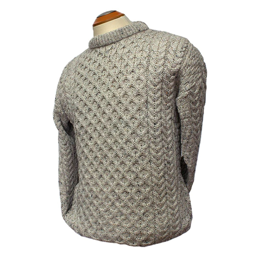 Aran Crafts | Aran Knit Crew Neck Sweater - Oatmeal