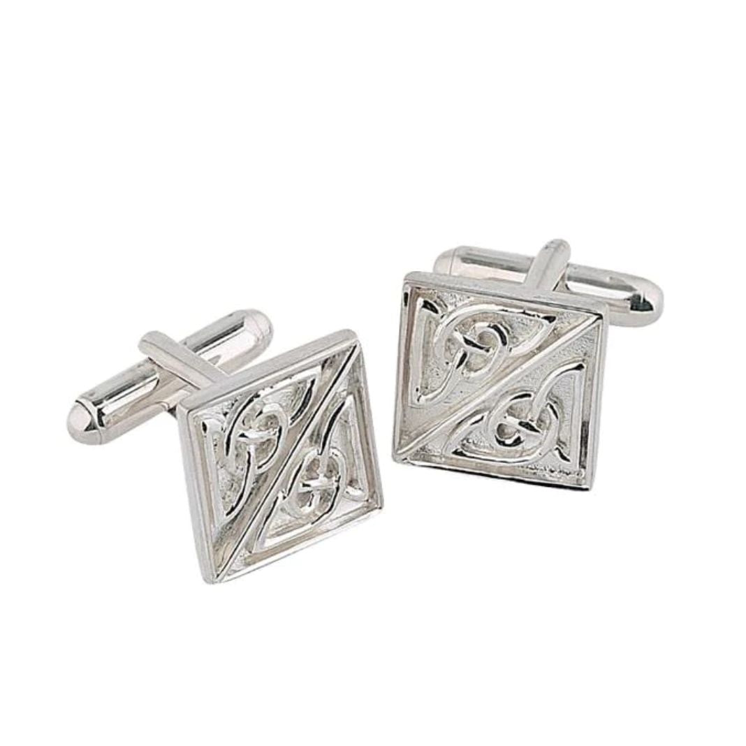 Cufflinks | Sterling Silver Square Celtic