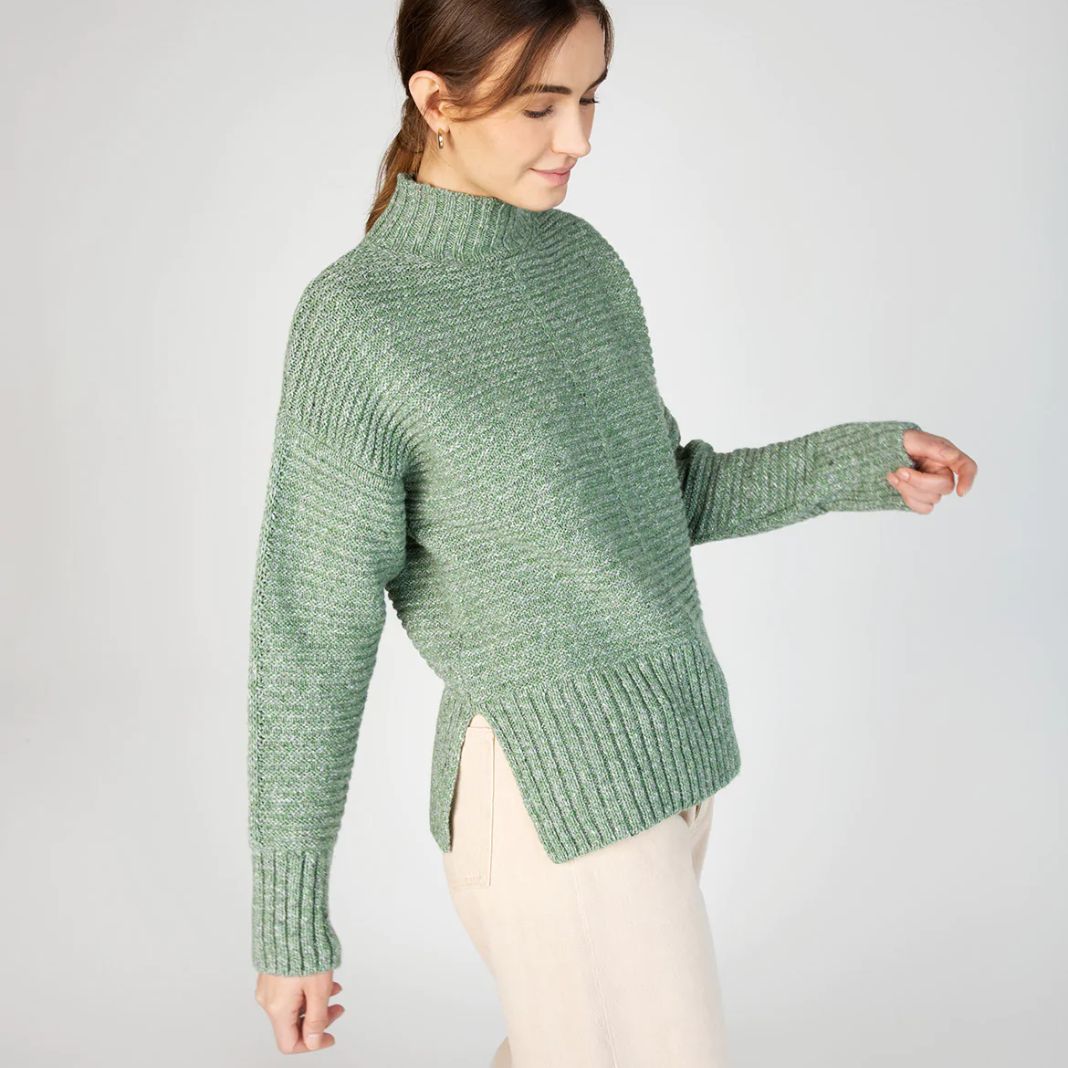 IrelandsEye | Iris Funnel Neck Sweater Apple