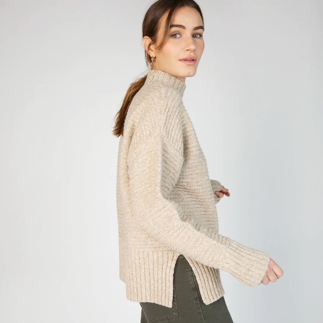 IrelandsEye | Iris Funnel Neck Sweater Sea Shell