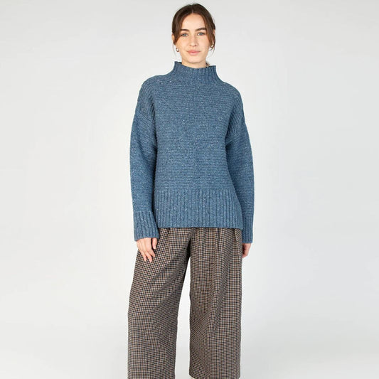 IrelandsEye | Iris Funnel Neck Sweater Sea Spray