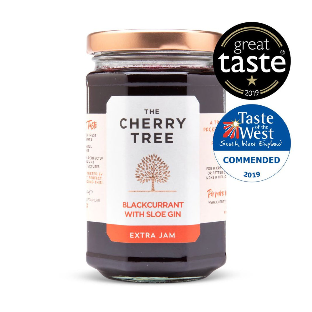 The Cherry Tree | Blackcurrant Extra Jam with Sloe Gin 340g