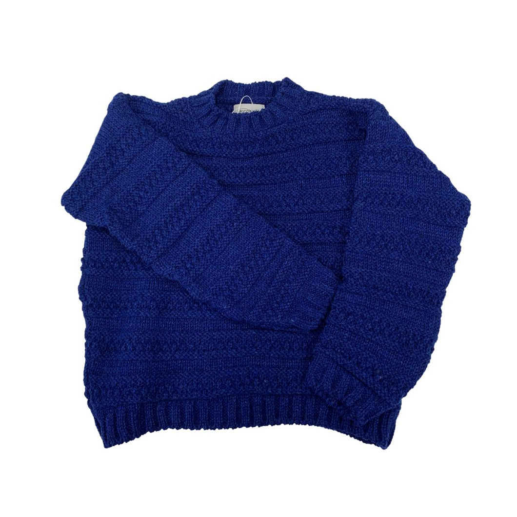 McConnell | Stripe Aran Sweater Blue
