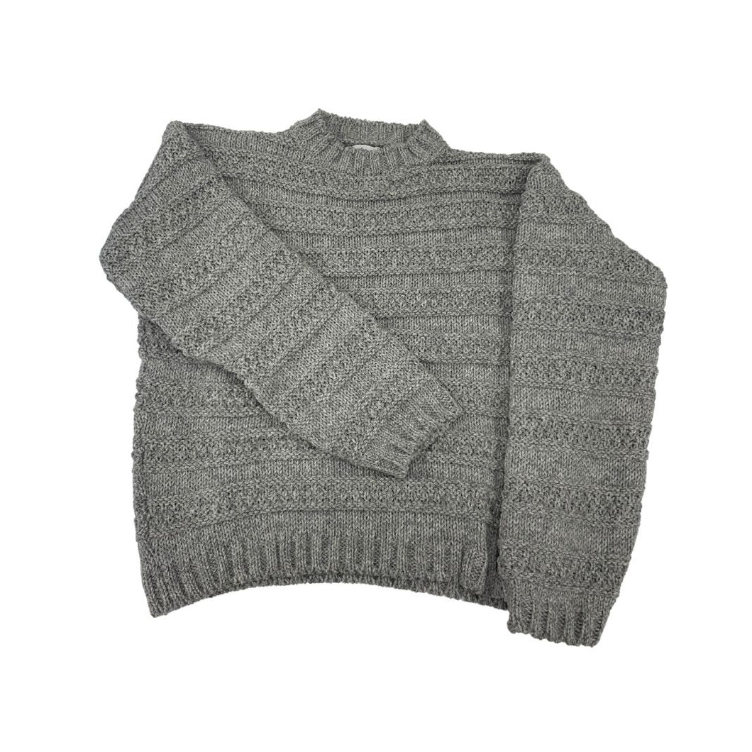 McConnell | Stripe Aran Sweater Grey
