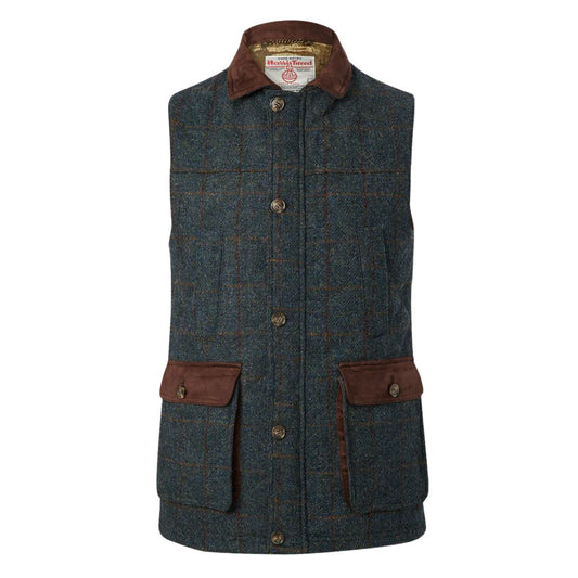 Bucktrout | Harris Tweed Chuck Gilet - Blue Multi