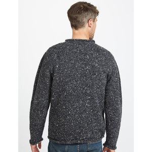 Aran Woollen Mills | Crew Neck Sweater Charcoal
