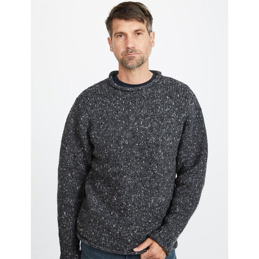 Aran Woollen Mills | Crew Neck Sweater Charcoal