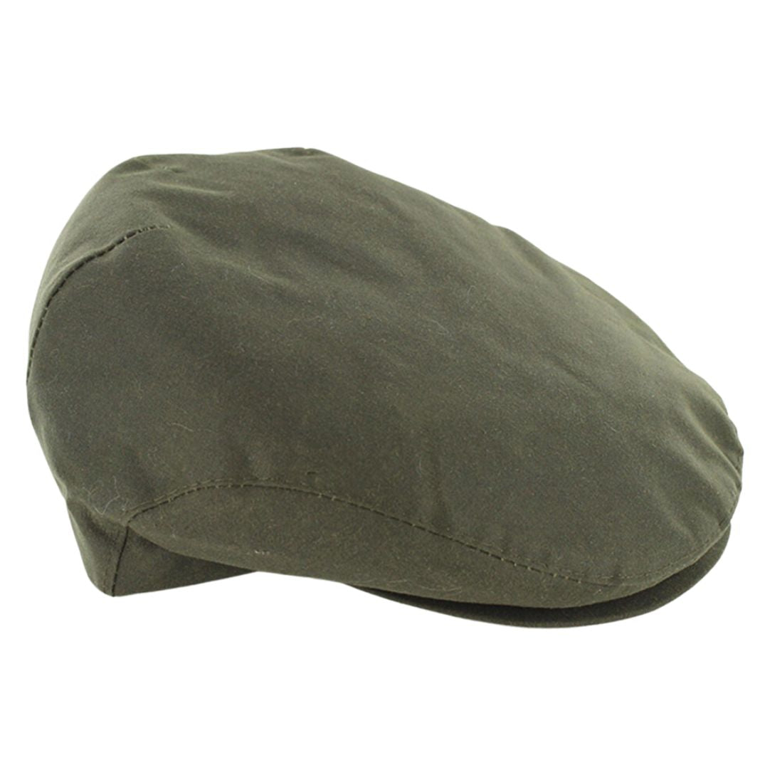 Mucros Weavers | Olive Waxed Trinity Flat Cap