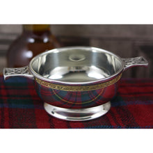 Quaich with Glass Bottom and Brass Celtic Band | The Scottish Company