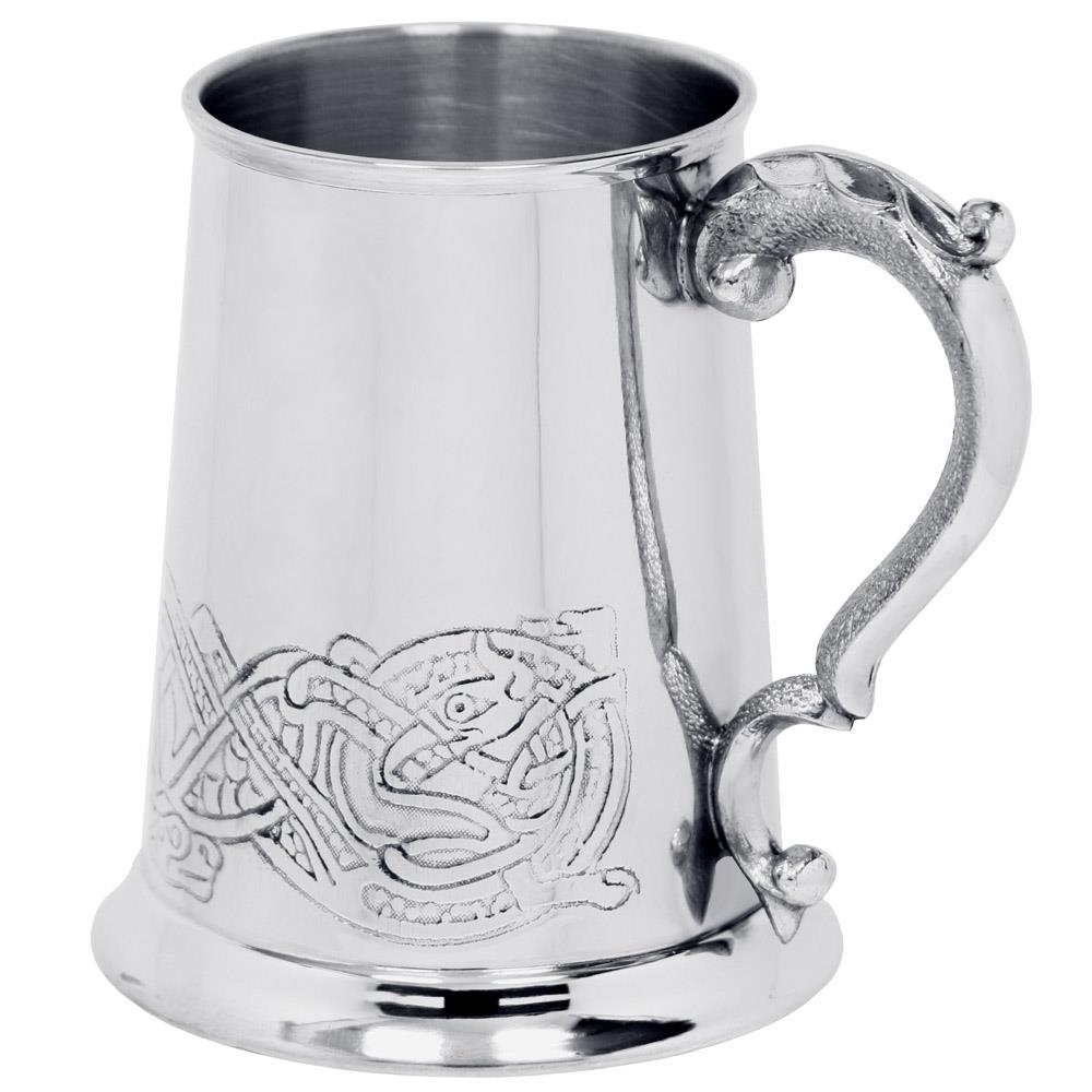 Tankard | Celtic Engraved Pewter