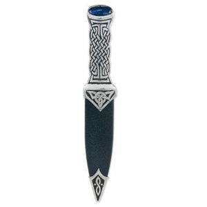 Sgian Dubh | Celtic Boisdale in polished pewter with Heathergem top