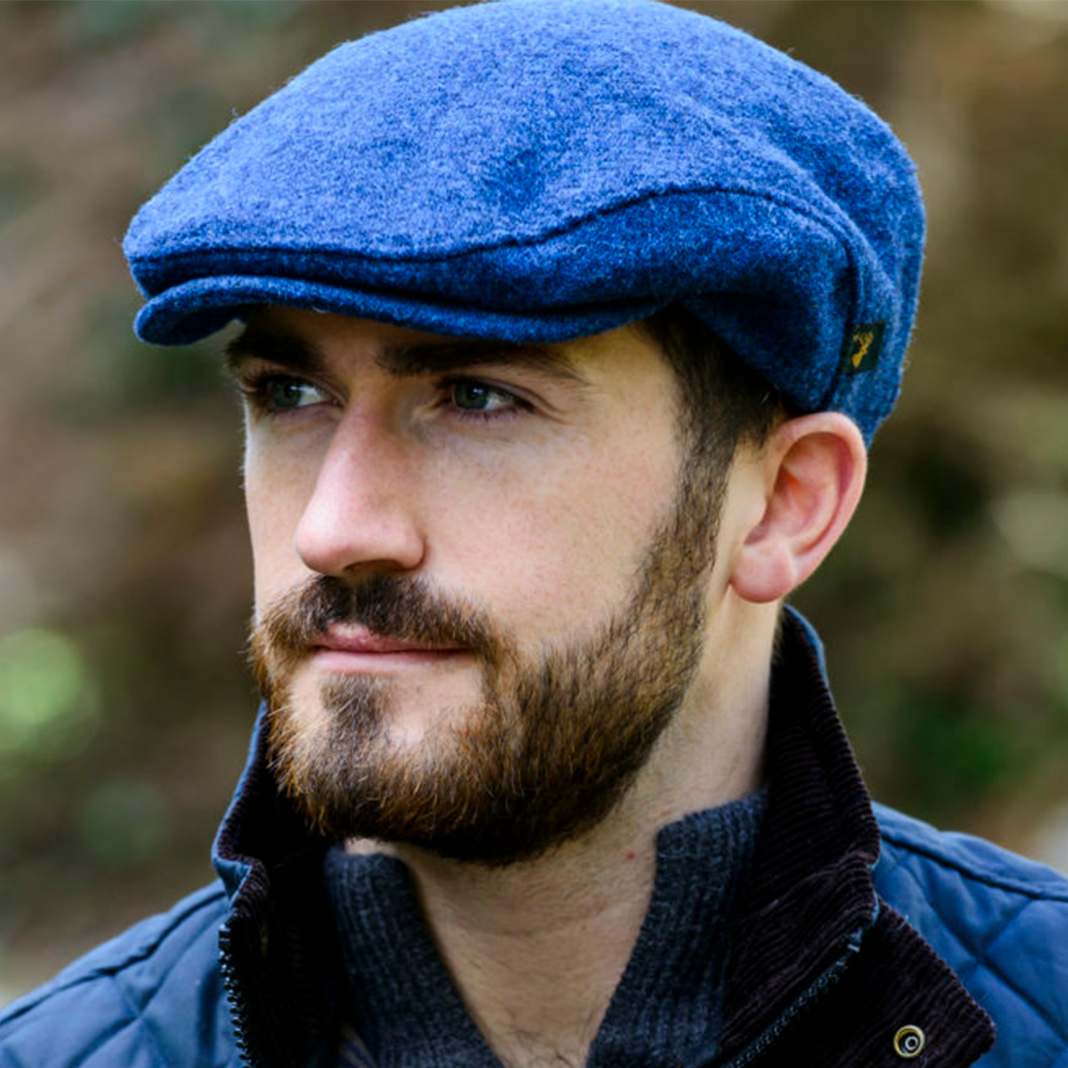 Mucros Weavers | Men's Tweed Cap - Blue