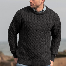 West End Knitwear Aran Crew Neck Sweater | The Scottish Company | Toronto