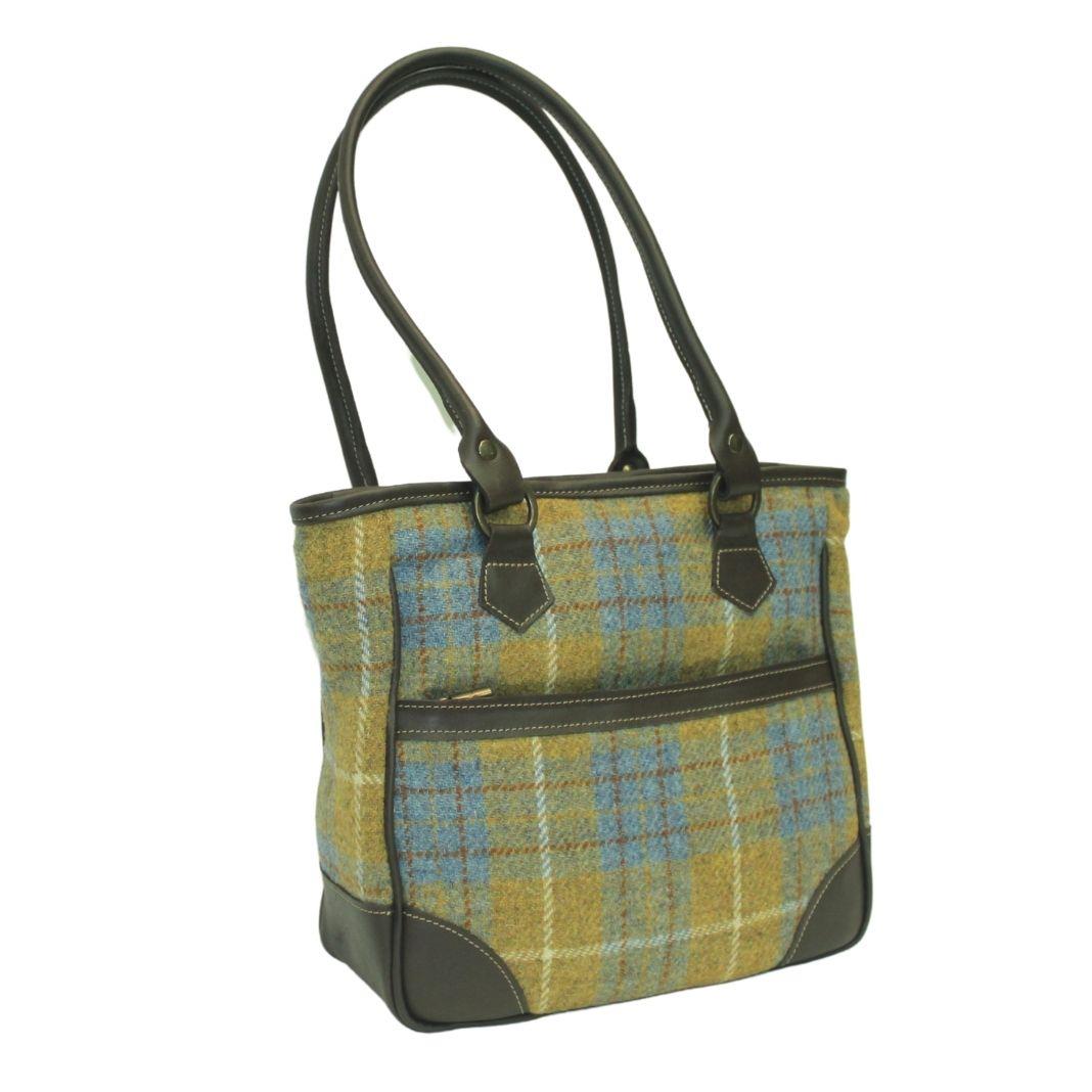 Bucktrout Shire Yellow Harris Tweed Handbag | The Scottish Company