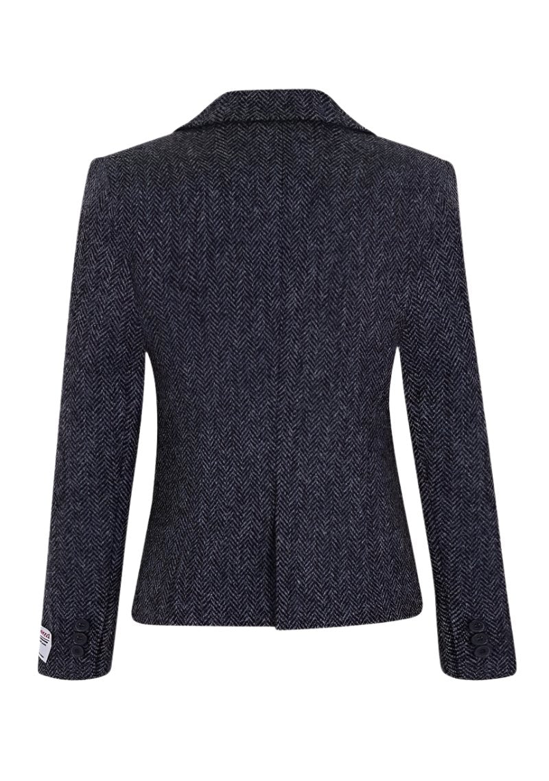 Bucktrout | Tammy Harris Tweed Cropped Jacket - Charcoal