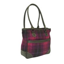 Bucktrout Cerise Harris Tweed Shire Handbag | The Scottish Company
