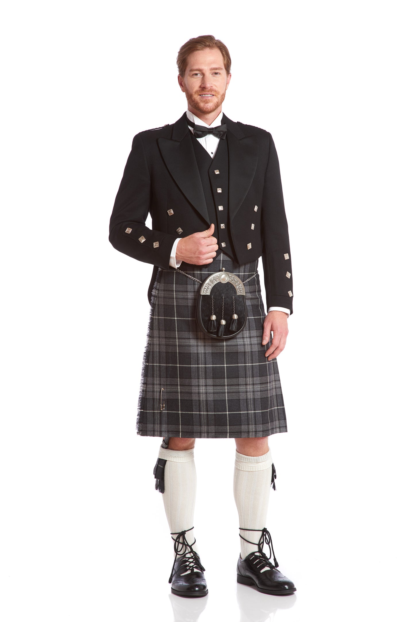 Prince Charlie Jacket & Kilt Rental Package | 5 Button Vest