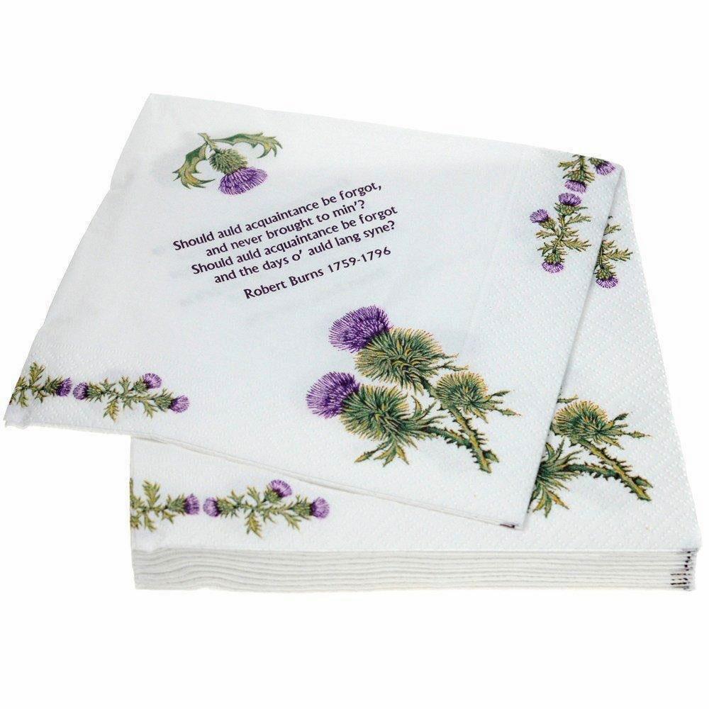 The Scottish Company Glen Appin Thistle & Robert Burns Napkins