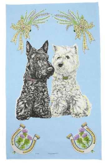 Scottish Dogs Tea Towel | The Scottish Company | Toronto Canada