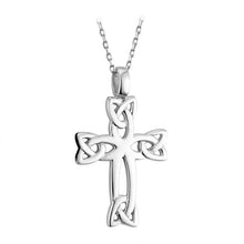 Solvar Trinity Knot Sterling Silver Cross | The Scottish Company